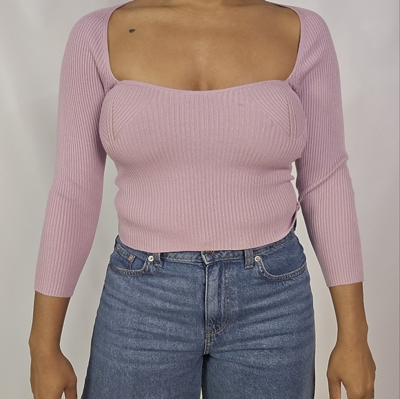 Missguided Ribbed Crop Sweater - Picture 2 of 8